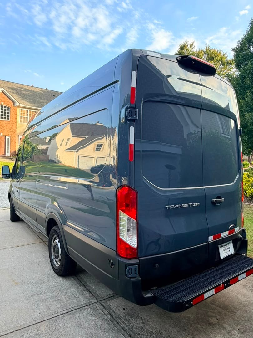 Rear view of Ben and Dine cargo van